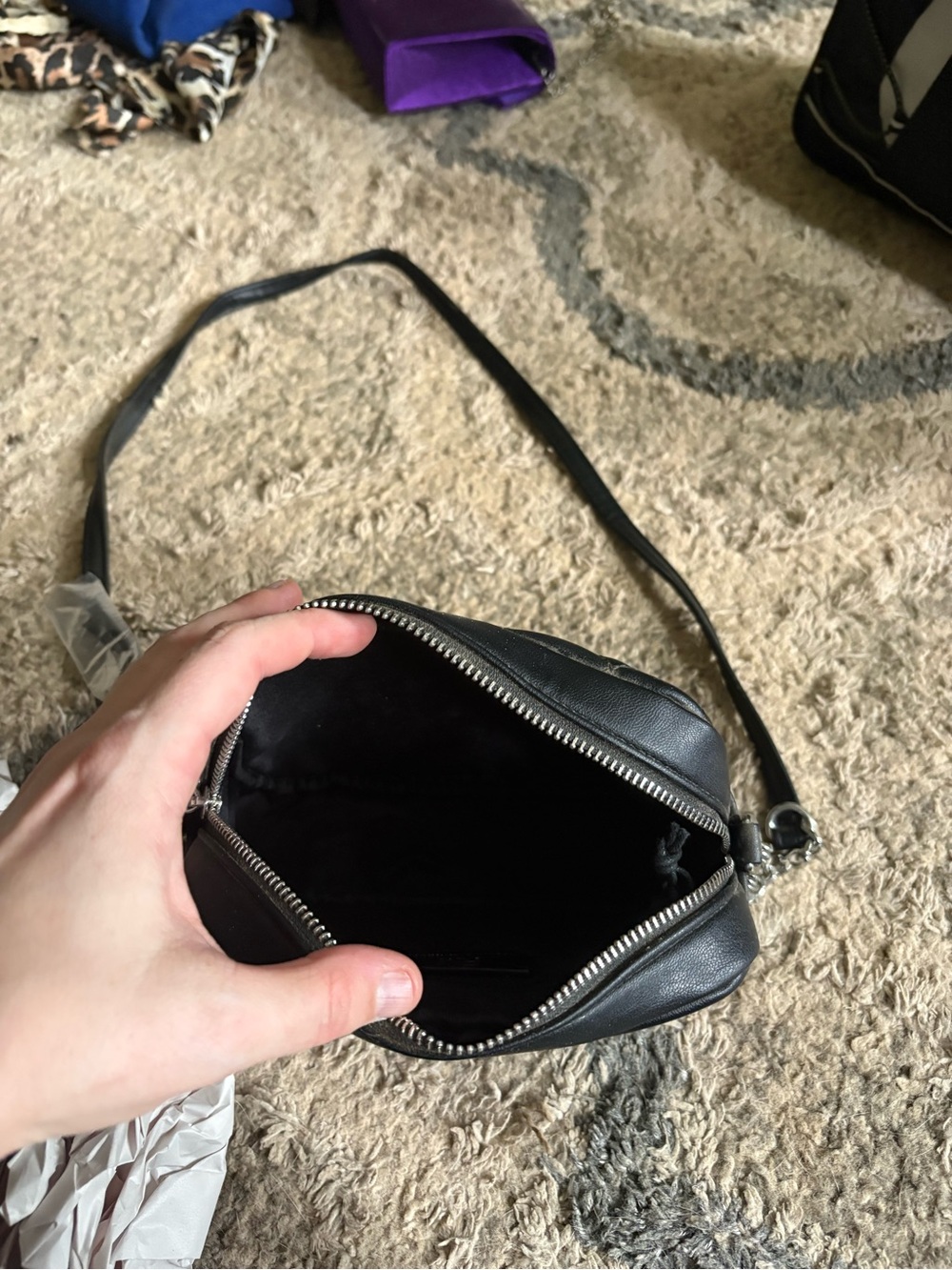 Rebecca Minkoff Black Leather Crossbody - Picture 2 of 4